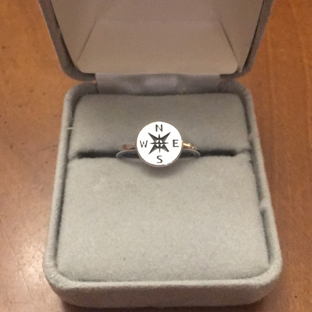 STERLING SILVER COMPASS ROSE RING